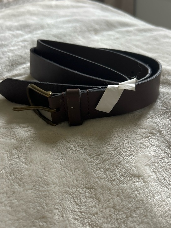 Kohl's Accessories - Kohl's Women's Dark Brown Belt with Brass-Tone Buckle